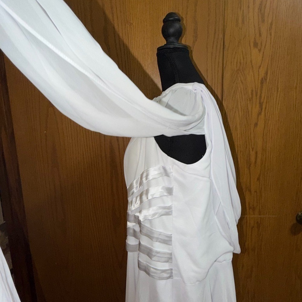 Women's plus size 20 wedding dress LanTing Bride White Athens goddess inspired - Picture 8 of 10